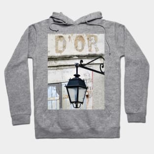 Gold Bar, French Cafe Culture, an old street lamp Hoodie